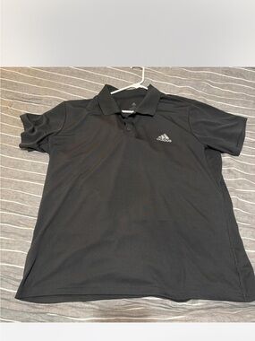 adidas Black Men's Sport Polo with Logo